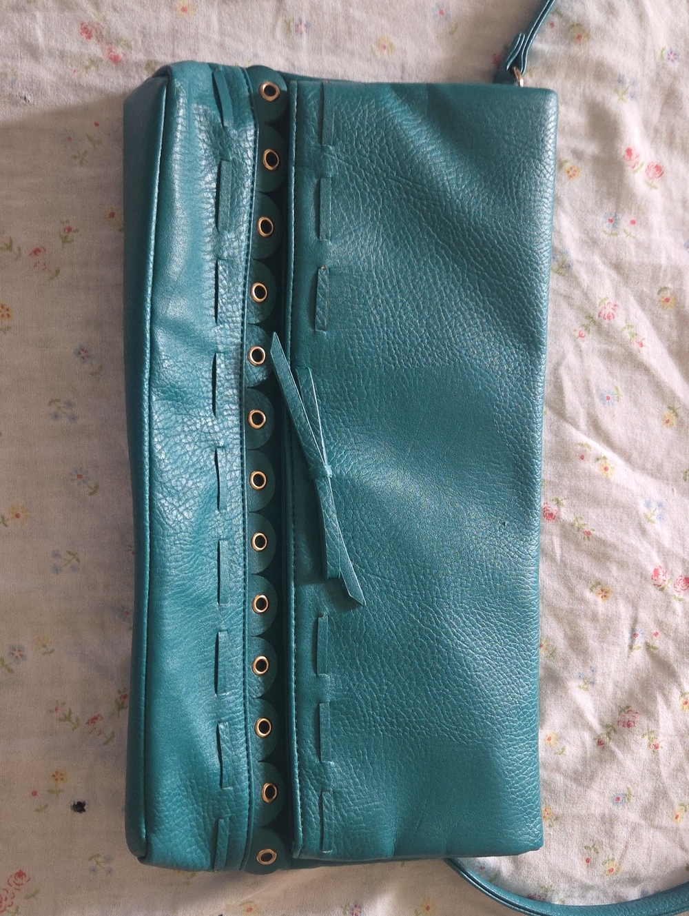 Women's Teal Crossbody Clutch Bag - Teal